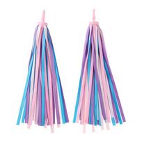 Kids Stroller & Bike Handlebar Tassel Streamers - Ribbon Decorations for Bicycles, Balance Bikes & Scooters pink