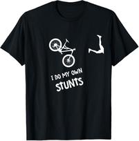 I Do My Own Stunts Mountain Bike Shirt - Funny MTB T-Shirt 110 black