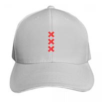 Amsterdam Xxx Logo Baseball Cap Strapback Dad Hat Six Panel Structured Crown Sun Protection Upf 50 white