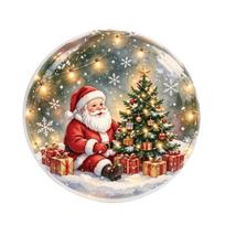 Heat-Resistant Christmas Santa Coasters Reindeer Insulation Pad Coffee Cup Mat  Family Gathering 10cm Type F beige