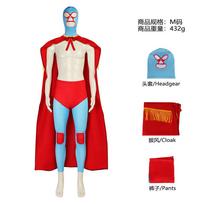 Nacho Cosplay Kostiumas Meksikietiškas Filmas Nacho Libre Imtynių Kaukė Vienodas Kostiumas Raudonas Apsiaustas Kombinezonas Apranga Suaugusiems Vyrams Helovinas XL white