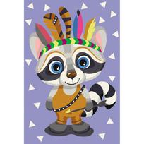 Tapybos pagal skaičius rinkinys 20×30 cm – Racoon - The Indian (MC1100e)