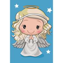Tapybos pagal skaičius rinkinys 20×30 cm – Little white angel (MC1113e)