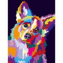 Tapybos pagal skaičius rinkinys 30×40 cm – Through the eyes of a corgi (ME1144e)