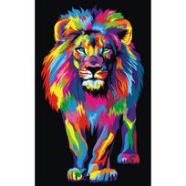Tapybos pagal skaičius rinkinys 75×120 cm – Colorful lion (MMZ06e)