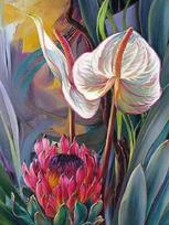 5D deimantinė mozaika 30×40 cm – Tropical Bouquet (LE154e)