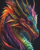 5D deimantinė mozaika 40×50 cm – Dragon Figure (LG331e)