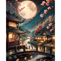 Tapybos pagal skaičius rinkinys 40×50 cm – Oriental valley (MG2487e)