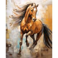 5D deimantinė mozaika 40×50 cm – Chestnut Purebred (LG341e)