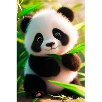5D deimantinė mozaika 20×30 cm – Cute Panda (LC060e)