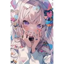 5D deimantinė mozaika 20×30 cm – Anime Girl (LC061e)