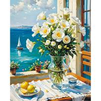 5D deimantinė mozaika 40×50 cm – Seaside Window (LG376e)