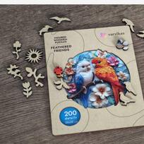 „Varvikas“ medinė dėlionė „Feathered Friends“ (PW041e) – 200 detalių