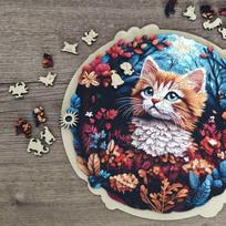 „Varvikas“ medinė dėlionė „Wilderness Kitten“ (PW038e) – 200 detalių