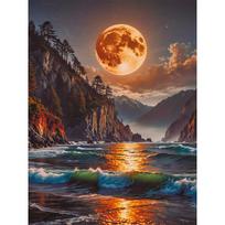 5D deimantinė mozaika 30×40 cm – Moonlit Bay (LE164e)