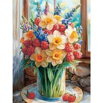 5D deimantinė mozaika 40×50 cm – Summer in a Vase (LG389e)
