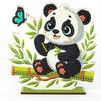 5D deimantinė mozaika su mediniu pagrindu – Panda (UB01e)