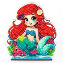 5D deimantinė mozaika su mediniu pagrindu – Mermaid (UB02e)