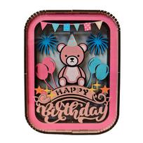 „Varvikas“ medinės naktinės lemputės rinkinys „Birthday Bear“ (OC006e)