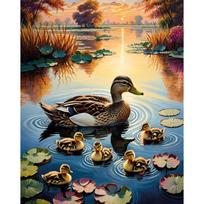Tapybos pagal skaičius rinkinys 40×50 cm – Duck Family (MG2540e)