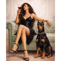 5D deimantinė mozaika 40×50 cm – Elegance in Black (LG410e)