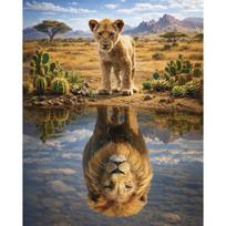 Tapybos pagal skaičius rinkinys 40×50 cm – Reflection of Power (MG2544e)