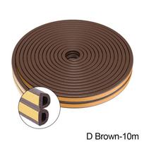 5M/10M durų lango sandarinimo juostelė Lipni akustinė putų sandarinimo juosta juosta izoliacija vėjui atspari guminė atmosferos juosta D Brown-10m black