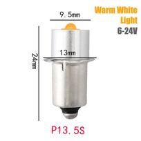 P13.5S 3W Dc3V-12V Dc6V-24V LED atnaujinimo lemputė žibintuvėliui, pakaitinė lemputė, žibintuvėlis, avarinės šviesos lemputės, darbo CD elementai Warm Light 6-24V