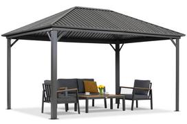 Metalinė pavėsinė Sardinia 3x6 Garden Point antracito spalvos