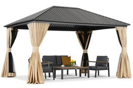 Metalinis pavėsinė Sardinia Premium 3x6 Garden Point smėlio spalvos