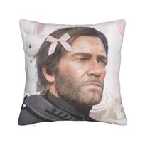 Arthur Morgan Memas Kvadratinė Pagalvės Užvalkalas RDR2 Žaidimo Pagalvei Užvalkalai Madingas Poliesterio Dekoras Pagalvės Užvalkalas Svetainei 40*40cm 18x18Inch