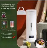 110V/220V Travel Electric Portable Tea Coffee Kettle Water Boiler Auto Shut-Off & Dry Protect Stew Boil Cup 500ml EU vandens mėlyna spalva