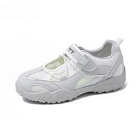 Women's Velcro Summer Mary Jane Shoes Breathable Sports Ugly Moe Casual with Dress Shoes 40 pilka spalva
