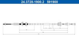 ATE 24.3728-1900.2 Sankabos trosas