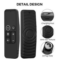 For 2017 TV HD/4K Siri Remote TV Siri Remote 1St Gen Case With For Airtag Holder Anti Slip Silicone Cover mėlyna
