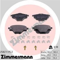 ZIMMERMANN 25827.175.2 Stabdžių trinkelių rinkinys, diskinis stabdys