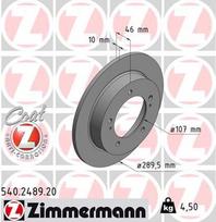 ZIMMERMANN 540.2489.20 Stabdžių diskas