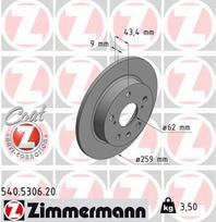 ZIMMERMANN 540.5306.20 Stabdžių diskas