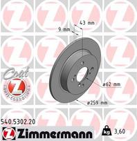 ZIMMERMANN 540.5302.20 Stabdžių diskas