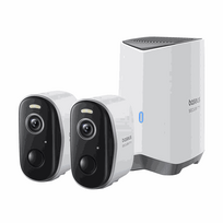 Baseus Home Security Camera N1 Plus, Wi-Fi, 2K, IP67, Outdoor, 2-Pack, White S0TY002131
