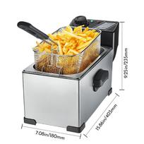 Electric Deep Fryer Household Small Electric Fryer Commercial Deep-fried Dough Sticks Chips Machine Stall Fryer black