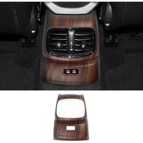 For BMW MINI F60 Rear Air Vent Frame Decoration Cigarette Lighter Charging Port Interior Trim Panel Carbon Fiber Look Black ABS Wood Look black