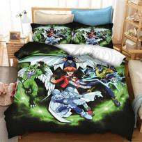 3D Print Anime Yu Gi Oh Duel Comfortable Duvet Quilt Cover Pillowcase Bedding Set Children Bedroom Decoration Home Textile EU Single 135*200cm/53x79in 3pcs
