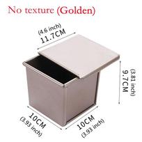 Square Baked Toast Box Loaf Pan Non-Stick Baking Bread Mould Cake Toast Box With Lid Gold Carbon Steel Baking Tray Baking Tool white