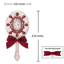 Flower Knows Strawberry Cupid Hand Mirror Cute Sweet Romantic Aesthetic Portable Vanity Mirror Kawaii Makeup Mirror Girly Gift white