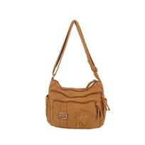 Denim Bag - Campus Student Single Shoulder Bag - Casual and Simple Large Capacity Crossbody Bag ruda/geltona
