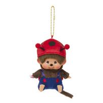 Sekiguchi Monchhichi Large Face SS Keychain Ladybug 245949 - H11×W8×D6cm red