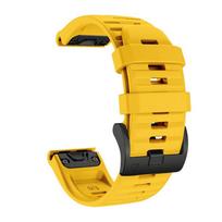 22 26mm Official Style Silicone Strap for Garmin Forerunner 970 QuickFit Waterproof Silicone Watch Band for Garmin Fenix 6 7 8 22mm Quickfit geltona