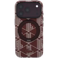 Dėklas Lacoste PVC Semi Wrap Blend Ring Stand MagSafe telefonui Apple iPhone 18 Pro tamsiai raudonas
