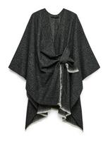 VERO MODA Apsiaustas juoda / balta